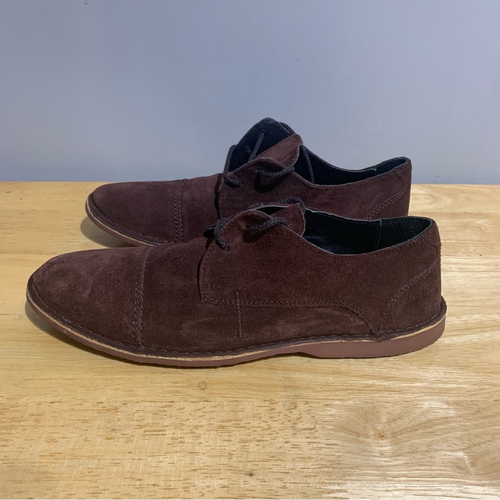 Italian Designed Vito Rossi Men’s Derby Brown Leather Shoes Size 8‎